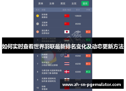 如何实时查看世界羽联最新排名变化及动态更新方法