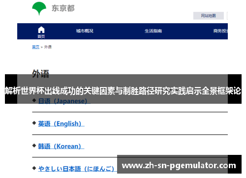 解析世界杯出线成功的关键因素与制胜路径研究实践启示全景框架论 解析世界杯出线成功的关键因素与制胜路径研究实践启示全景框架论